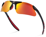 Xagger front view of youth sports sunglasses showing sporty design and on-field clarity