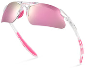 Xagger front view of sunglasses showing sporty silhouette and field-ready clarity