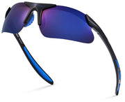 Xagger front view sunglasses showing sporty design and comfortable fit