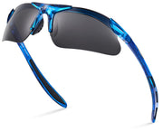 Xagger front view sunglasses showing sporty fit and comfort