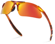 Xagger front view sunglasses showing sporty frame and fit benefit visibility