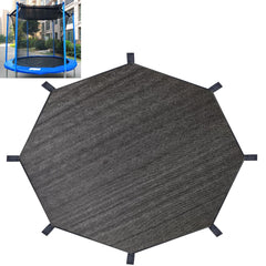 XATAMIO front view on 10FT trampoline showing shaded play area and UV reduction