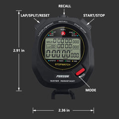 xinko stopwatch close-up of responsive buttons for fast split control