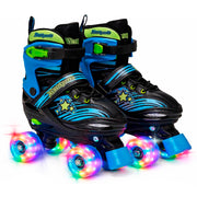 Xino Sports front view black medium skates showcasing sleek starter design and stability