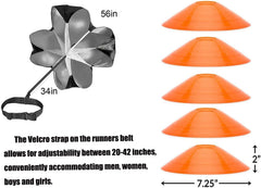 XINXIANG six cones and four steel pegs laid out, organized for drills