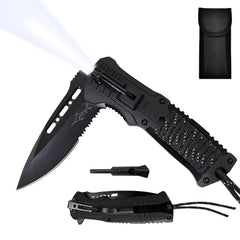 XIPHIAS front view closed showing compact carry and pocket clip for convenience