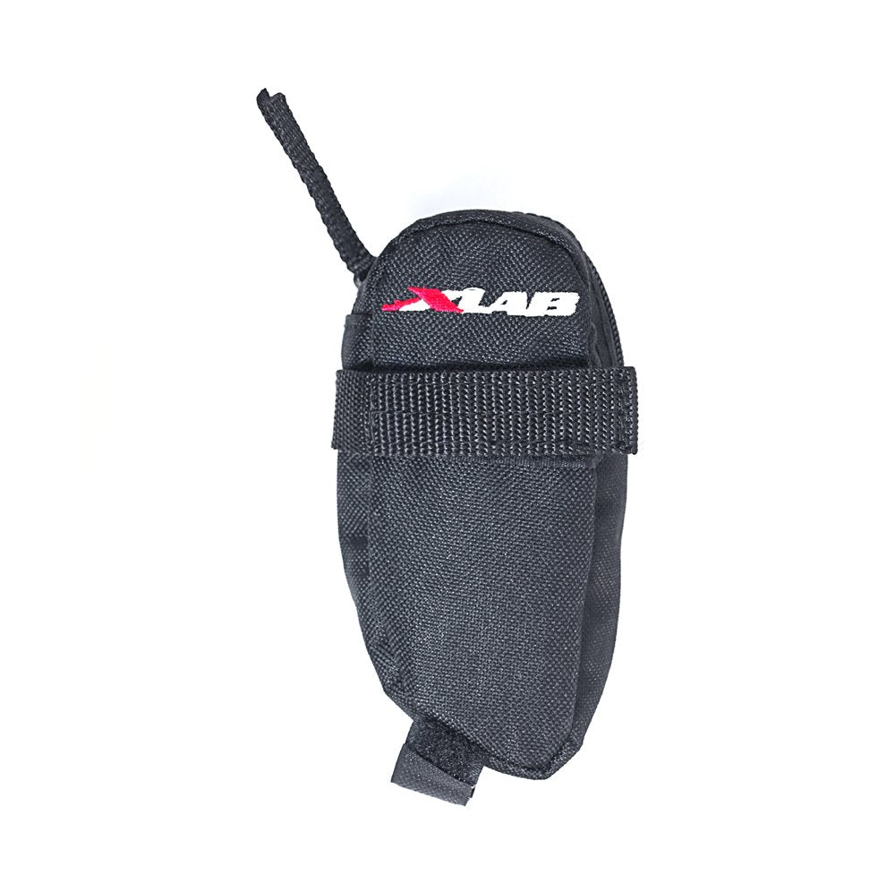 XLAB mini bag front view showing sleek black finish and compact storage benefit
