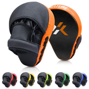 XNATURE focus mitts front view showing curved striking surface benefit stability