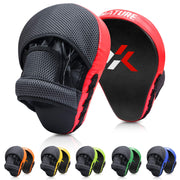 XNATURE front view of curved focus mitt showing clear target and durable face