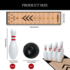 XONYOOM unrolled lane mat illustrating long 5.5-foot play surface