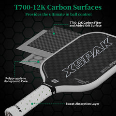XS XSPAK paddle edge PCM polymer detail demonstrating reduced vibration to hand