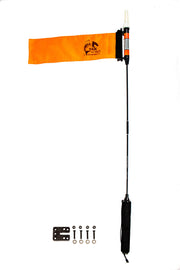 YakAttack VISICarbon Pro front assembly showing flag and mount for improved visibility