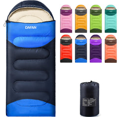 YANLIFY front view of sleeping bag showing full-length zipper and roomy design for comfort
