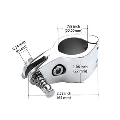 YANYUCB jaw slide clamped on 7/8 inch tube showing sturdy tube grip for stability