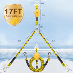 YAXSHIMU foam float and quick-connect loop keeping hardware afloat and away from propeller