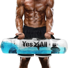 Yes4All aqua bag clear front view showing portable weight and versatility
