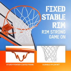 Yes4All backboard bolts attached to rim showing secure mounting hardware