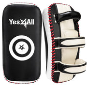 Yes4All curved Thai pad front view showing target surface and curved shape for accurate strikes