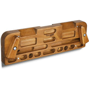 YES4ALL fingerboard front view showing full set of holds and espresso finish, ideal for home training