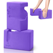 Yes4All front view of two foam blocks showing compact design and portability