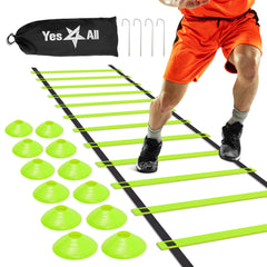 Yes4All front view of full ladder kit showing components and portability benefit