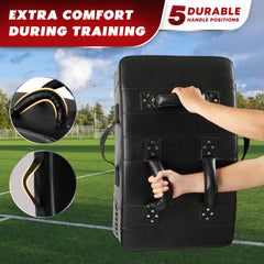 Yes4All blocking pad in use during football drill showing real-world contact benefit