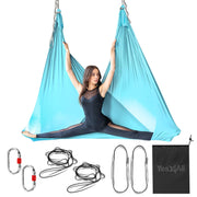Yes4All Sea Glass Blue hammock kit front view showing complete set benefits