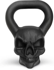 Yes4All skull kettlebell front view showing durable design and bold aesthetic