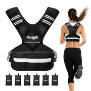 Yes4All front view of weighted vest showing secure fit and breathable fabric benefit