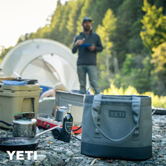 YETI Camino 35 molded waterproof base detail that keeps bag upright and dry