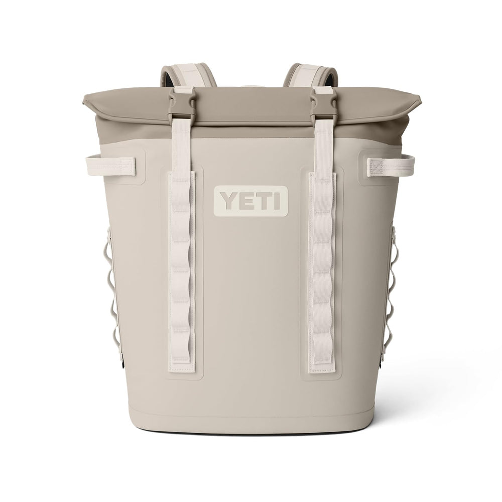 YETI Hopper M20 front view in Cape Taupe showing compact design and secure carry