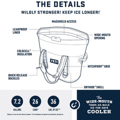 YETI Hopper M30 open with MagShield Access demonstrating easy hands-free access