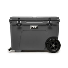 YETI StrongArm handle detail on Tundra Haul highlighting comfortable grip and towing benefit
