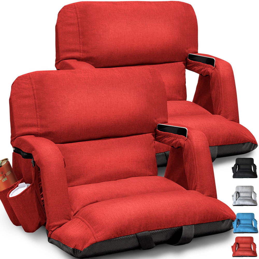 yeyeeyyee front view wide stadium seat showing roomy cushion and support