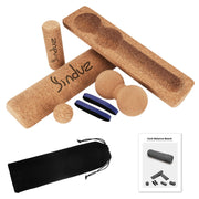 YINDUZ front view of full cork roller kit showing compact design and tools for balance