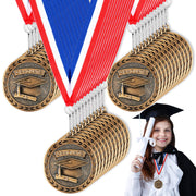 Yinkin front view showing 30 gold medals and ribbons, clear bulk presentation benefit