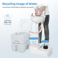 YITAHOME soap dispenser with towel rod for convenient outdoor hygiene