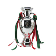 Yiwoop front view of trophy showing glossy silver finish and presence