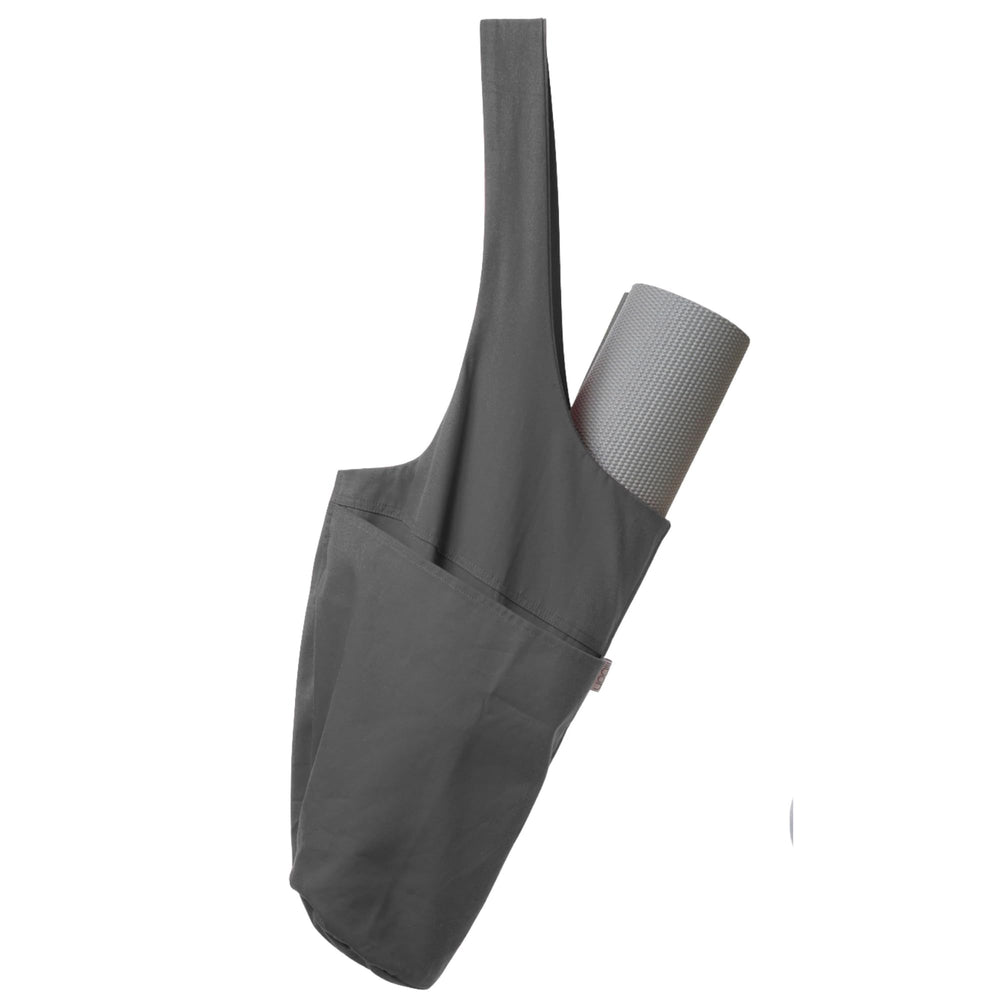 Yogiii ash gray front view showing simple sling design and clean silhouette