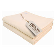 Yogikuti front view of two blankets showing size and eco craft benefit