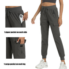 Yoglegins cargo pocket detail displaying storage capacity for gear and snacks