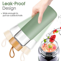 Yomious wide mouth pouring shows easy filling, ice and cleaning convenience