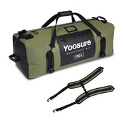 YOOSURE front view of duffel bag showing capacity and shape benefit: large storage