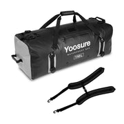 Yoosure front view of 110L duffel showing size and shape for organized packing