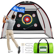 YOREPEK front view of full 10x7ft setup showing large catching area and stability