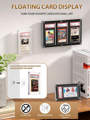Yotakala frame on tabletop stand displaying cards in a shelf setup
