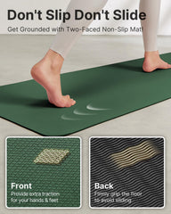 YOTTOY mat in use during Pilates showing cushioned support for joints