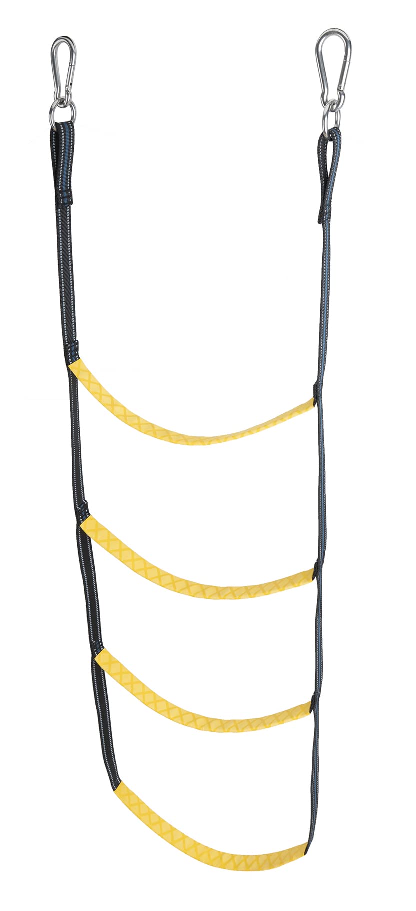 Young Marine front view of rope ladder showing compact packaging and lightweight benefit