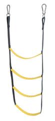 Young Marine front view of rope ladder showing compact packaging and lightweight benefit