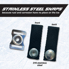 YOUR LAST STRAP close-up of 316 stainless steel snaps highlighting corrosion resistance